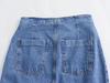 Women's European & American Short Denim Vest + Double Lapel Midi Skirt Set