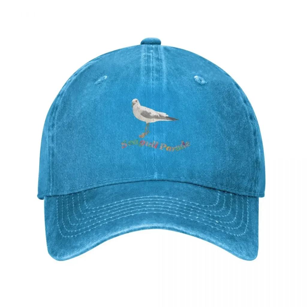 Möwe auf Dunkelblauem Baseball Cap Militärkappe Unisex Strandausflug Snapback Cap Unisexs Tennis Damen