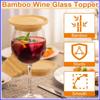 5Pcs Wine Glass Charcuterie Topper, Wine Glass Charcuterie Board Topper, Bamboo Wine Glass Topper For Family Gatherings