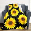 1pc Sunflower Pattern Blanket Warm, Cozy, And Soft, Suitable for Sofas, Beds, Cars, And Office Use.Perfect for Camping And Travel, Making It a Great G