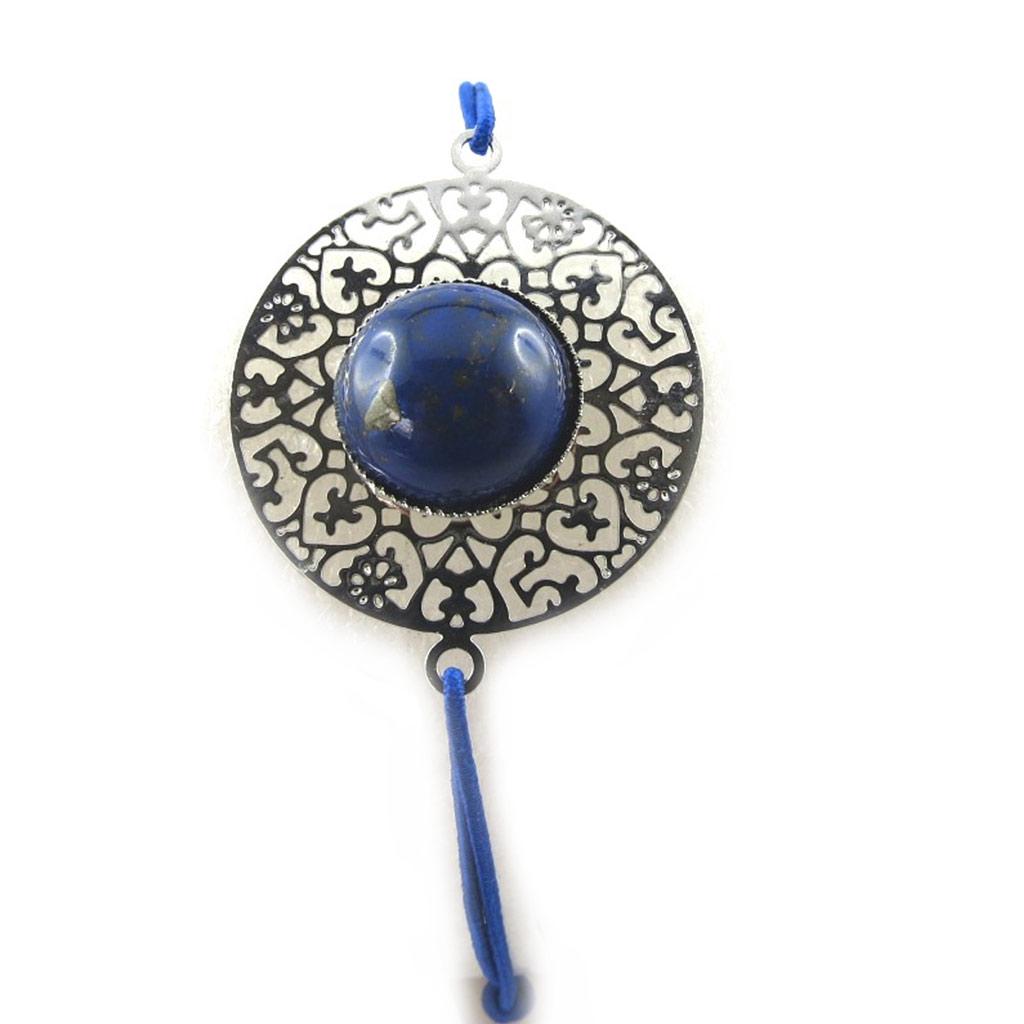 Les Trésors De Lily [M8248] - Fancy Bracelet 'Carmen' Silver Blue