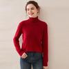 2025 Autumn/Winter Women's Solid Color Cashmere Lapel Sweater - Seven Gauge Double Ply Thickened Knit Base Layer