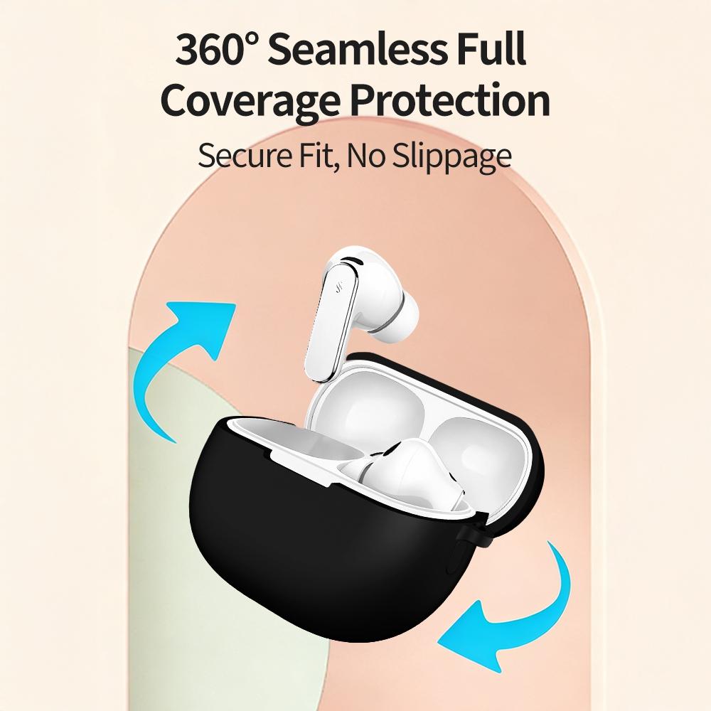 For Huawei FreeBuds Pro 5 Silicone Case Wireless Earphone Anti-Scratch Protective Cover with Carabiner