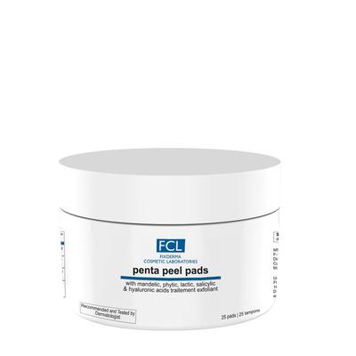 FIXDERMA COSMETIC LABORATORIES Fcl Penta Peel Pads, Eksfoliant, Usuwa Martwe Komórki, Redukuje Drobne Linie i Zmarszczki, Zmniejsza Rozszerzone Pory, 25 Płatków
