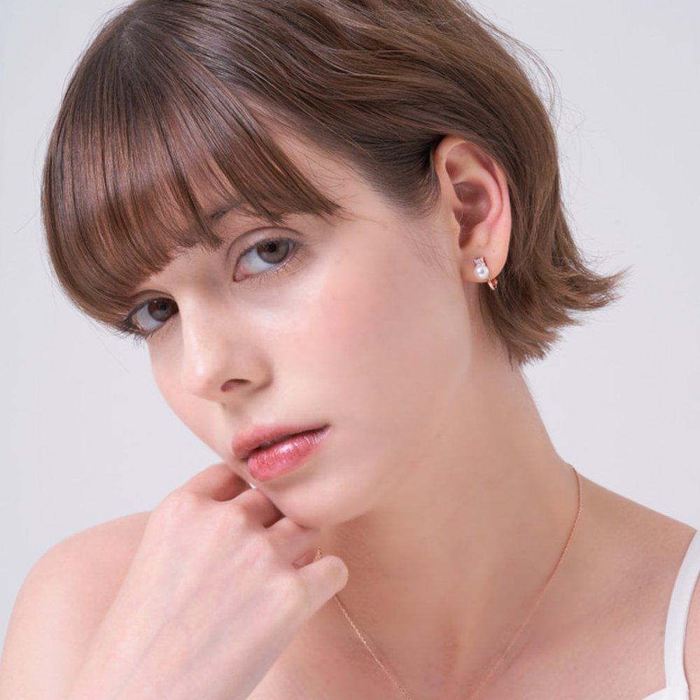 Shine Rose Pearl Earrings Elspee501