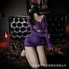 Sex Underwear Sexy Purple Pleated Mesh See-through Hip Skirt Pure Desire Uniform Pajamas Female Qqny