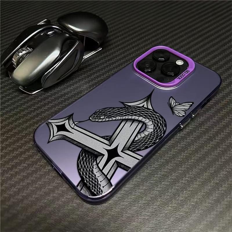 iPhone 15/16Promax Black Snake Case - New Cross-Border Design