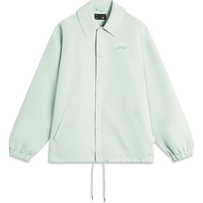 Li Ning Sports Trend Series Ērta ikdienas zīmola logotipa apdruka Vienkāršs polo pogu brīvs žakete Unisex jakas Gaiši sūnu zila AFDU365-3