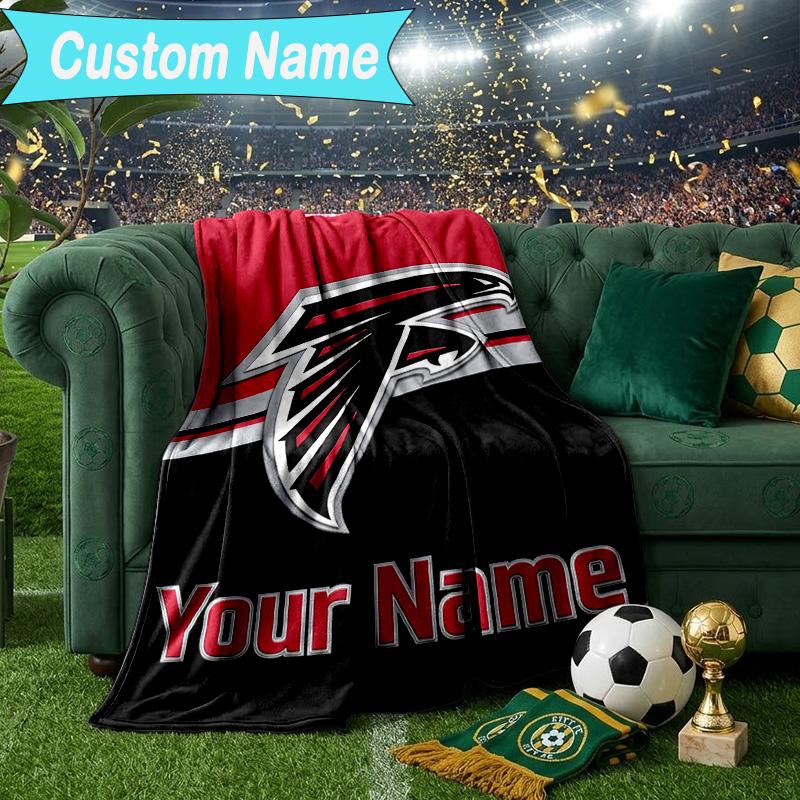 Custom Name Blanket Atlanta Logo Blanket Bedding Blanket for Travel, Camping, Living Rooms, Offices, Sofas, Fan Christmas gift
