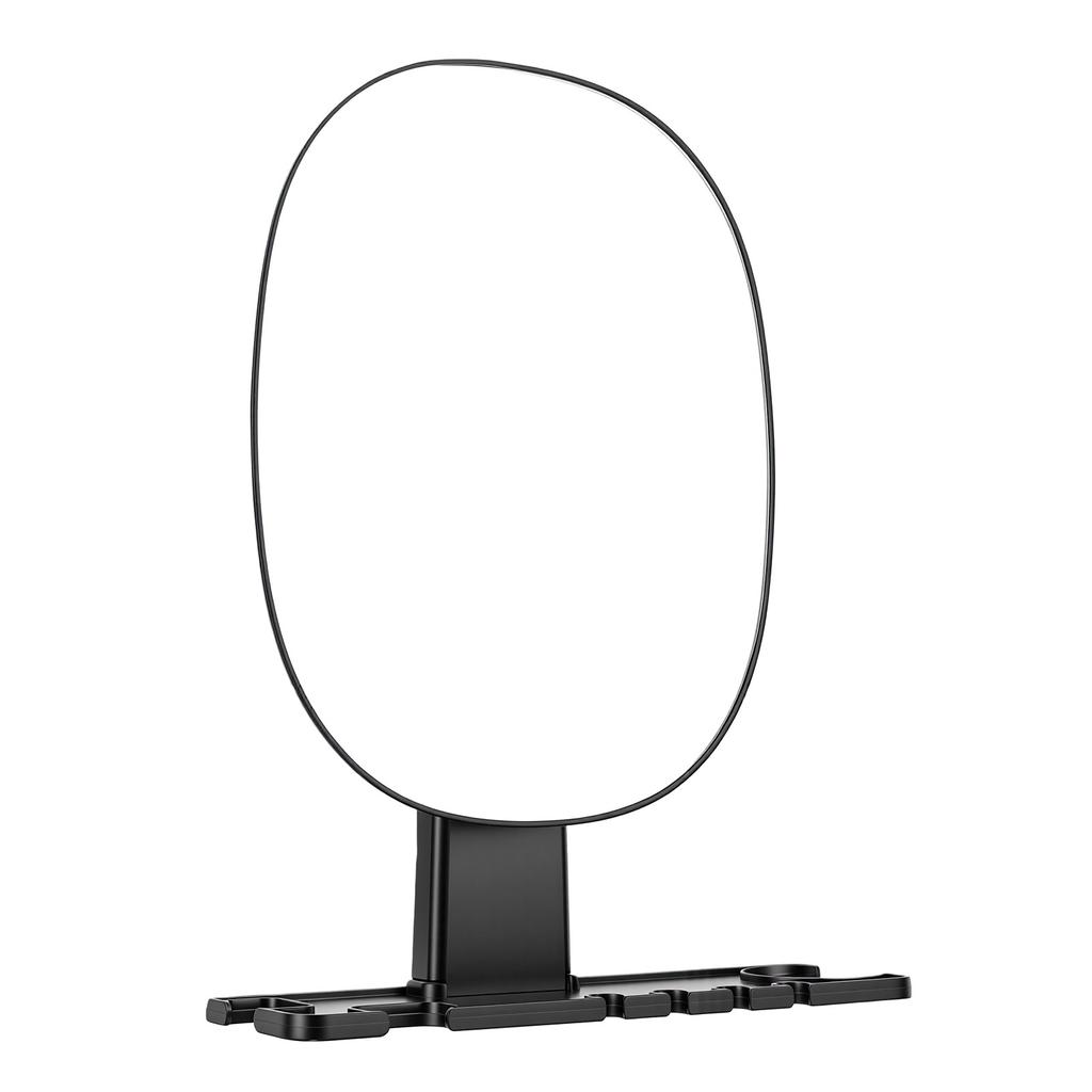 Shower Mirror No Drill Wall Mount Water Proof Space Saving Fogless Shower Mirror for Bathroom Black