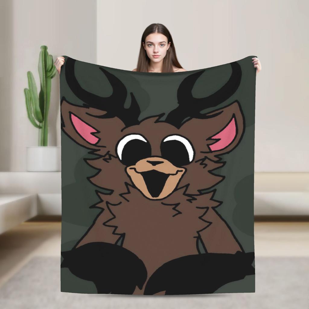 Horrorspiele 99 Nächte im Wald Decke Plüsch Lustige Warme Überwurfdecken für Stuhlbezug Sofa Sommer