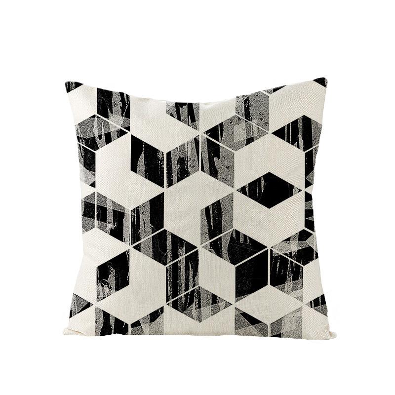 Nordische Geometrische Abstrakte Serie Polyester Bedruckter Kissenbezug Sofakissenbezug Heimtextilien