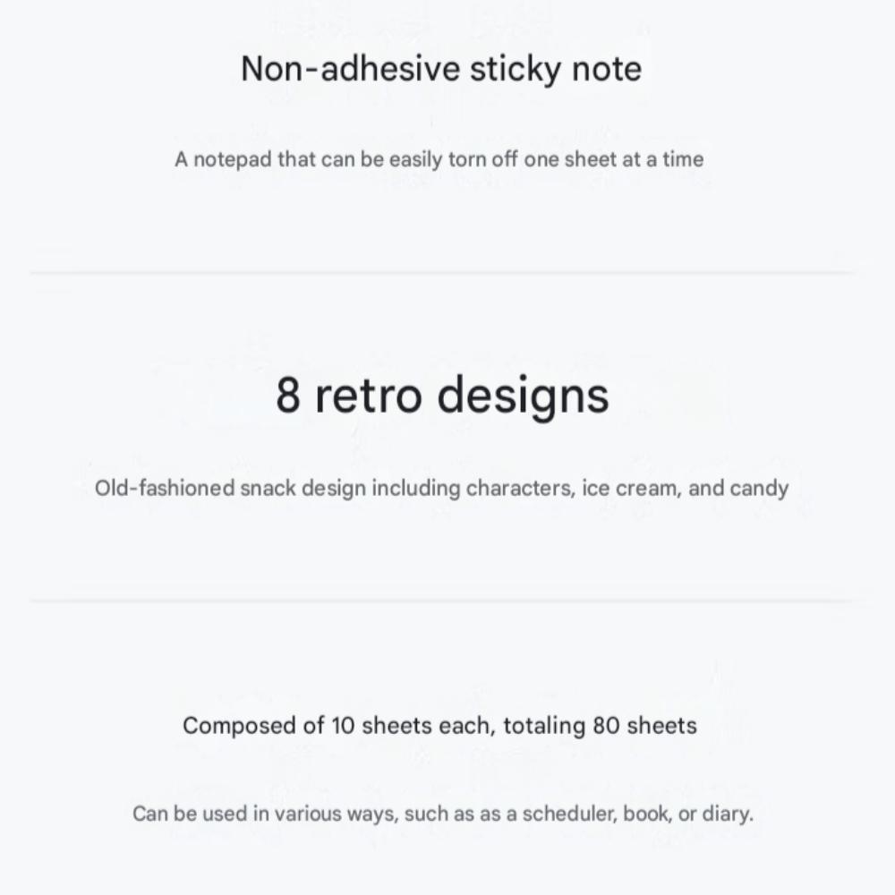 Ticket Sticky Memo Pad 80 Sheets