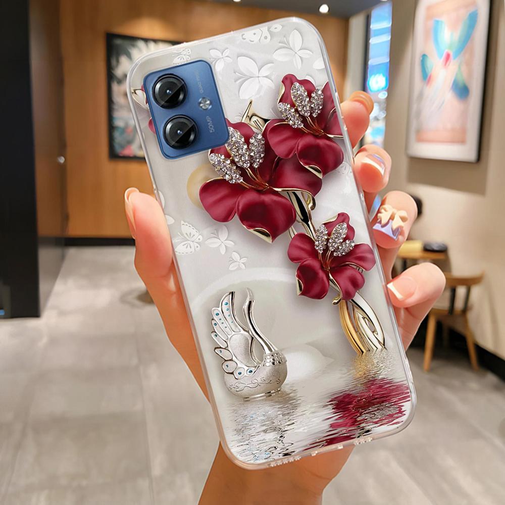 For Motorola Moto G14 4G Case Phone Cover High Quality Clear Silicone Funda For Moto G14 4G Full Protection Back Covers Coque