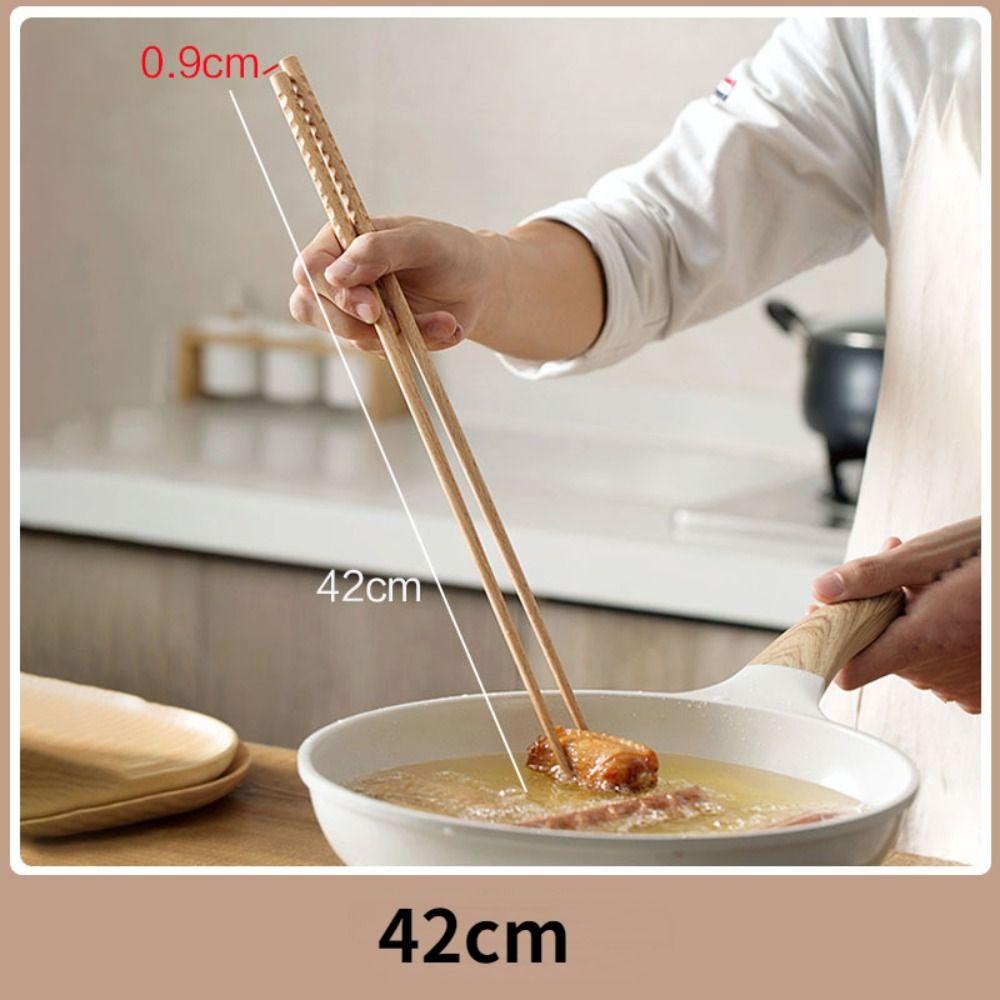Cooking Tools Tableware Kitchen Supplies Extra Long Wooden Chopsticks Anti-Slip Chopsticks Handmade