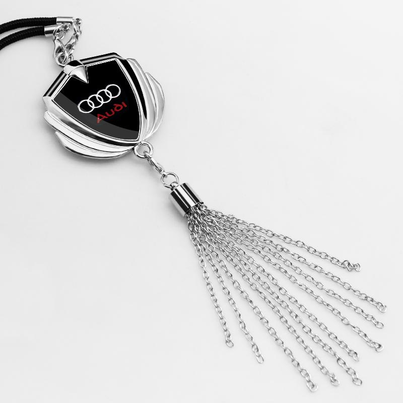 2026 Hot 1pcs Car Pendant Accessory Interior Rear View Mirror Decor Auto Emblem For Qaz1 Q5 Q3 Q2 Q7 A3 B5 B6 B7 B8 B9 8P 8V 8L A5 A4 C6