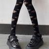 Gothic Lolita Sexy Cross Strap Strümpfe Samt Frauen Strumpfhosen Bottom Strümpfe Mädchen Strumpfwaren Bandage Design Punk Cosplay