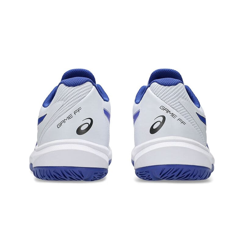 ASICS GEL GAME FF Synthetic Leather Breathable Support Low top Tennis Shoes Men's White Blue 1041A489-103