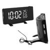Digital Clock 3 Color Projection LED   Display Time Clock Temperature Humidity FM Radio 12