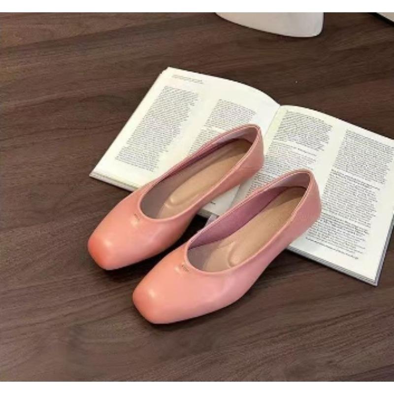 

Мода Новый Стиль Популярные Женские Туфли-лодочки из Коровьей Кожи с Квадратным Носком Слипоны на Низком Каблуке Элегантные Женские Повседневные Туфли для Женщин 40 розовый