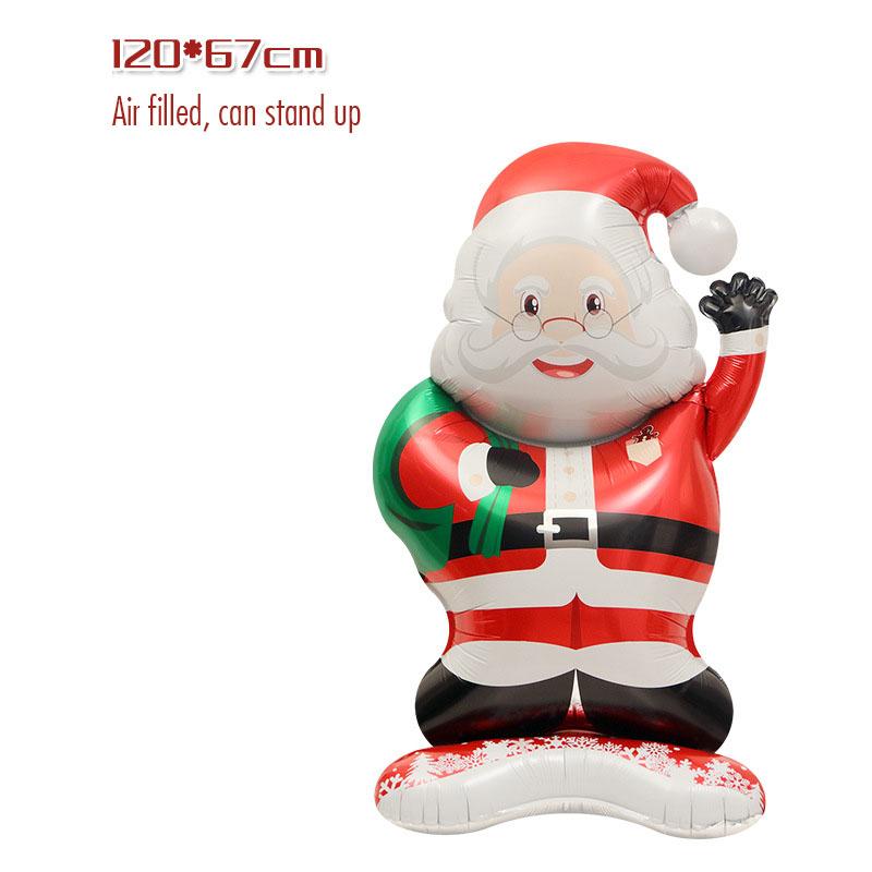 1pc Standing Santa Claus Foil Balloon Christmas Decorations Nativity Theme Party Theme Holiday Party New Year Party Family