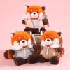 Dressing Red Up Panda Plush Toy Cartoon Animal Doll Room Sofa Decoration Gift