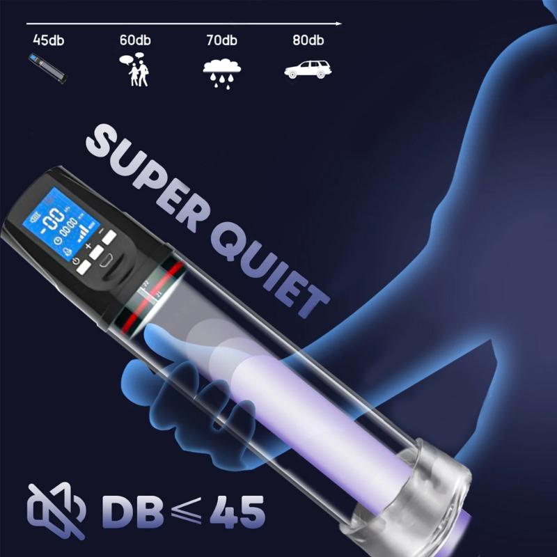 2 In 1 ED Screen Vacuum Pump Men's Vacuum Pump for Body Massage Relaxation, Electric Insertion Water Pump,3 Suction Modes Vacuum Pump Sex Toys for Man