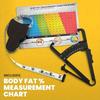 Body Fat Measurement Set Handheld Caliper Tape Measure Combo Plastic Fitness Tool Men Women Portable No Battery Needed
