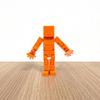 3D Printed Cube Robot Figurine Movable Joints Cube Man Stress Relief Toy Home Office Desktop Decoration Ornament