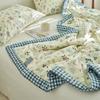 100% Cotton Animal Botanical Print Summer Comforter Comfortable Soft Breathable and Lightweight Quilted and Machine Washable