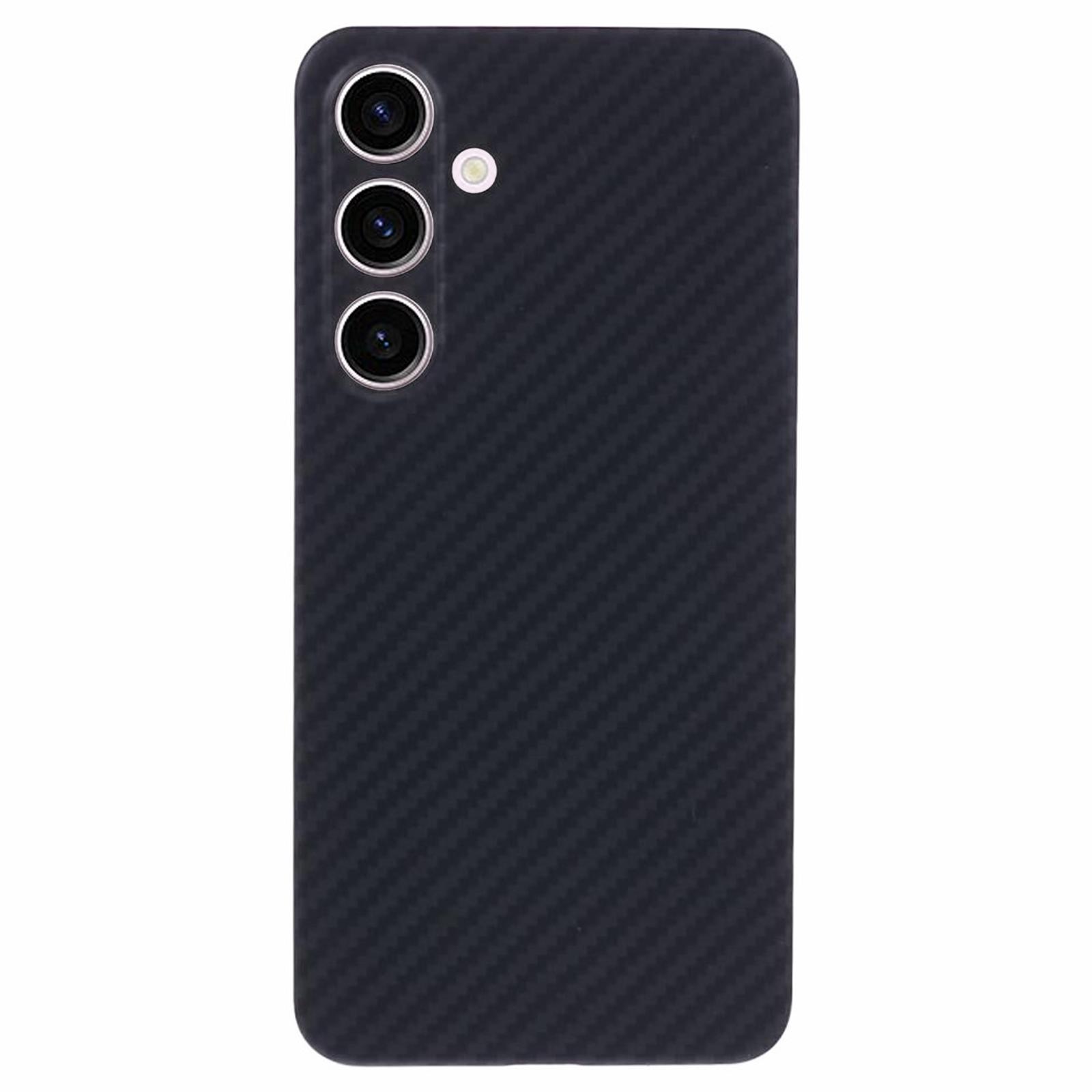 

For Samsung Galaxy S24 Case 1500D Carbon Fiber Texture Aramid Fiber Phone Cover,Black A