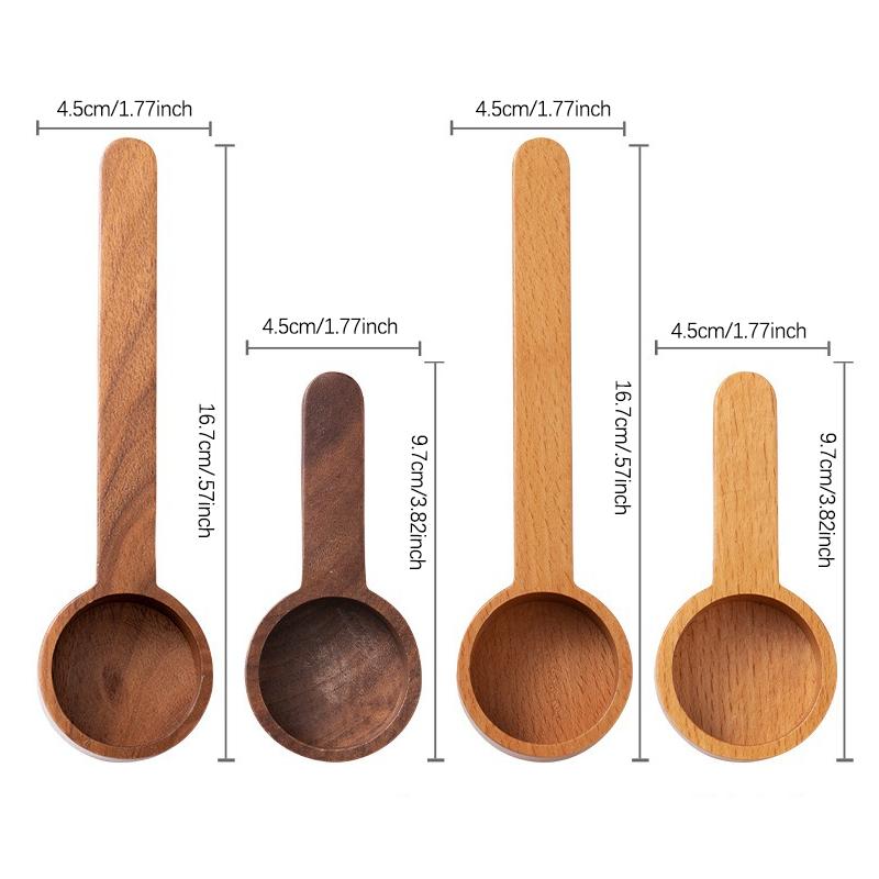 Coffee Bean Spoon Wood Spoon Several Spoons Coffee Powder Milk Powder Gram Weight Quantitative Spoon Gram Spoon Measuring Spoon