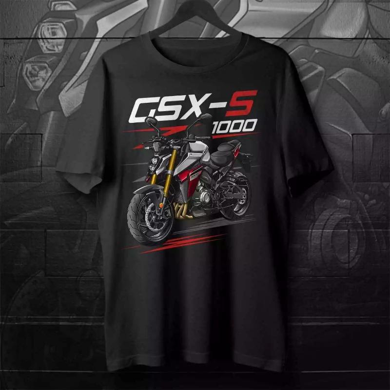 2025 Summer Cotton Round Neck Short Sleeves for  Women Suzuki GSX-S1000 2021-2024 - Motorcycle T-Shirt for Street Riders