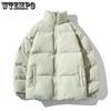 Streetwear Oversize Stand Collar Warm Women's Winter Jacket Solid Color Parka Fashion Casual Winter Coats