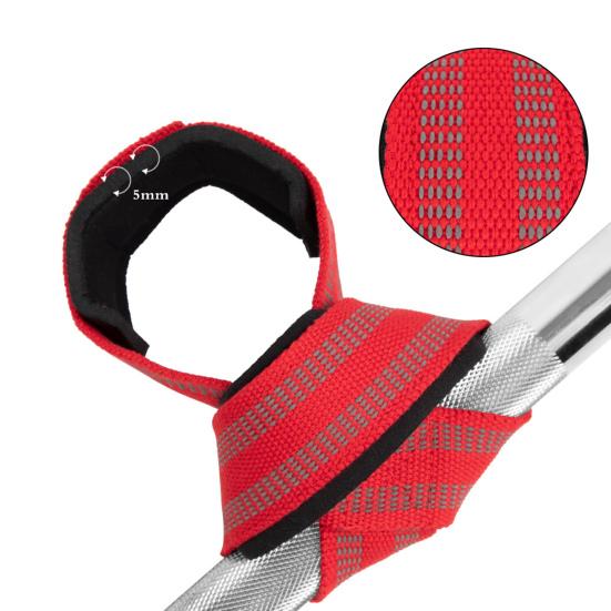 1 Pair Figure 8 Lifting Strap Men Women Anti-Slip Padded Weightlifting Grip Band Bodybuilding Powerlifting Strength Training Gym Deadlifts Wrist Strap