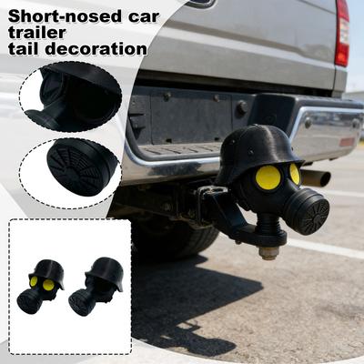 Cover Cap For Trailer Coupling, Trailer Hub Bearing Caps, Hitch Tow Protector Cap Gas Mask Shape, Universal Plug For Drawbar