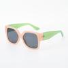 Double Beam Fashionable Sunglasses Vintage Black Square Sunglasses Woman Luxury Brand Small Rectangle Sun Glasses Clear Mirror