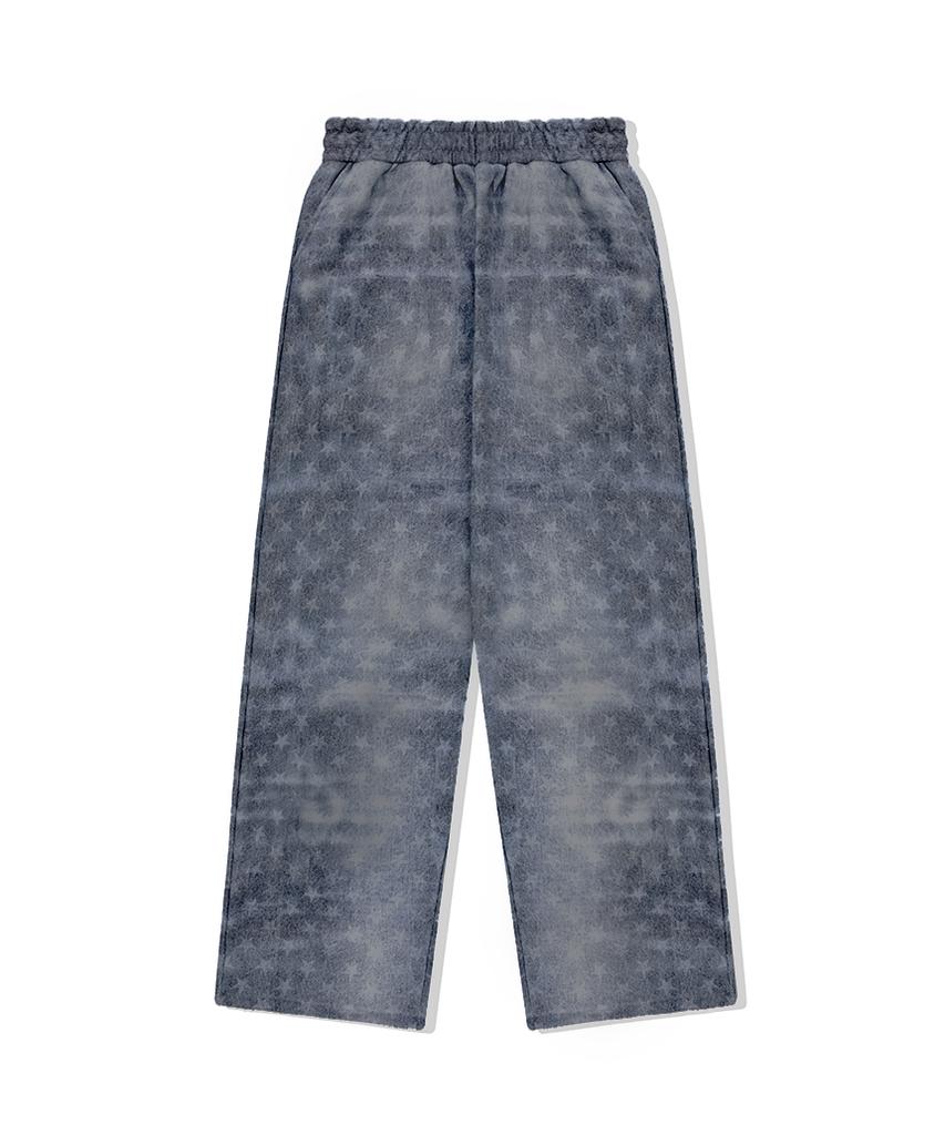 ESCAPEFROM Star Dark Blue Full Print Sweatpants