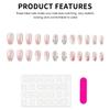 Butterfly Cat Eyes Fake Nails 24Pcs Gradient Glitter Design For Party And Daily Use