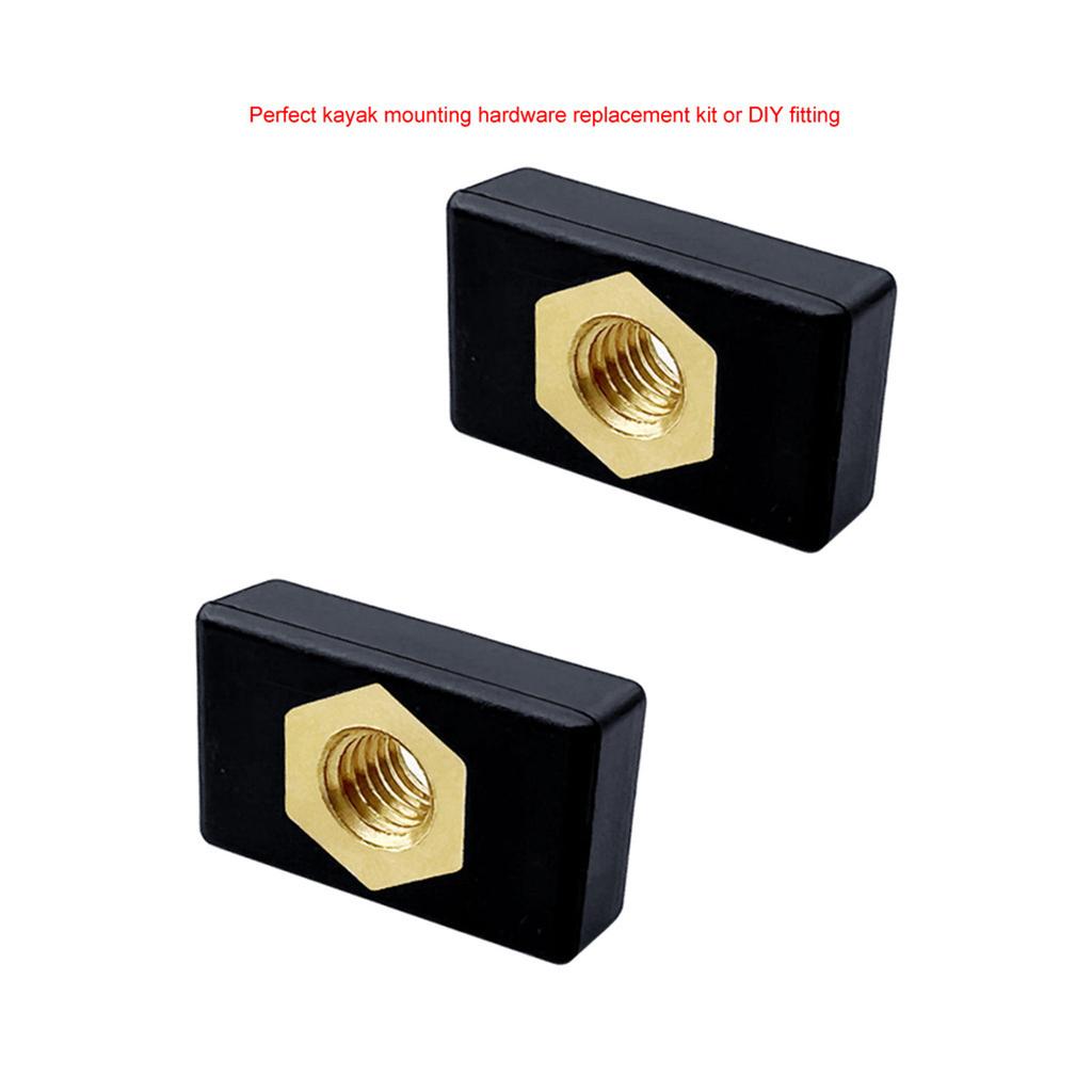6mm Copper Sliding Nut Boat Rail Hardware Kayak Track Rail Copper Nut Fishing Rod Holder Mounting Base Nut Enduring