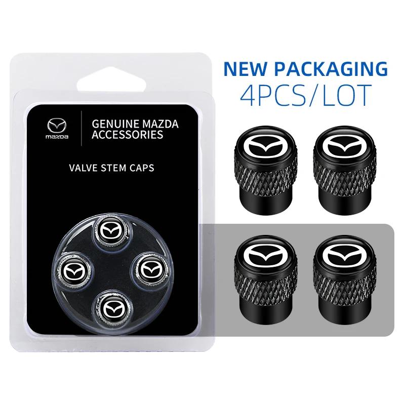 4Pcs Car Wheel Tire Valve Cover Caps For Mazda CX-3 Bk CX-5 MS Speed 5 6 2 3 FF17