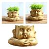 Resin Flower Vase, Creative Human Head Shape Planter Pot Ornaments Home Decor Nordic