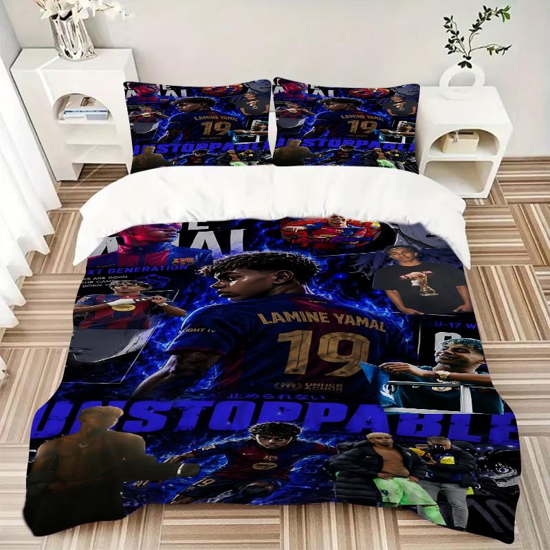 3Pcs Unstoppable Soccer Legend Bedding Sets For All Sizes New 3D Printed Bed Cover Comforter Duvet Cover Pillowcase Bedroom Decoration