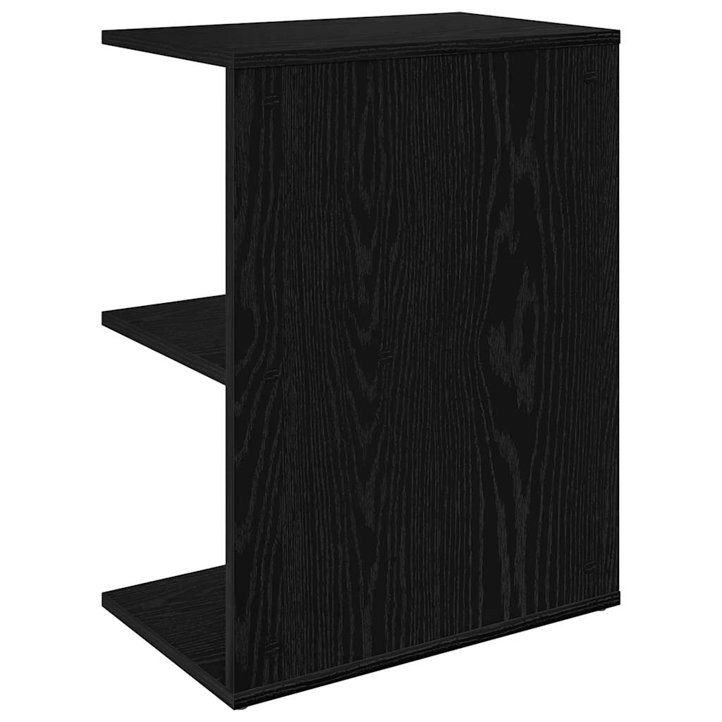 Nightstand Black Oak Effect 46.5 x 29 x 61 cm Engineered Wood