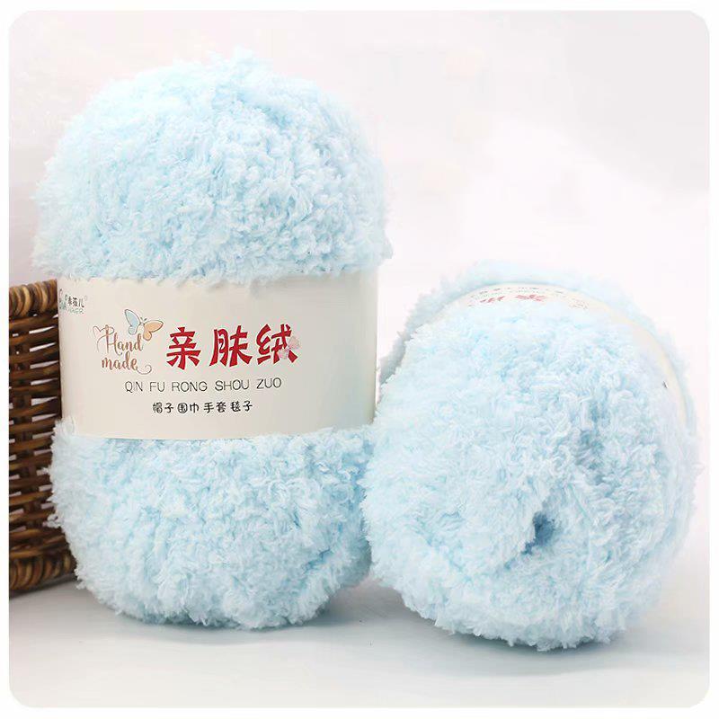 50 g/Bündel Chenillegarn, weicher, dünner Korallensamt-Handtuchfaden zum Stricken, Häkelgarn, Handstricken, Häkeln, DIY-Pullover, Puppen