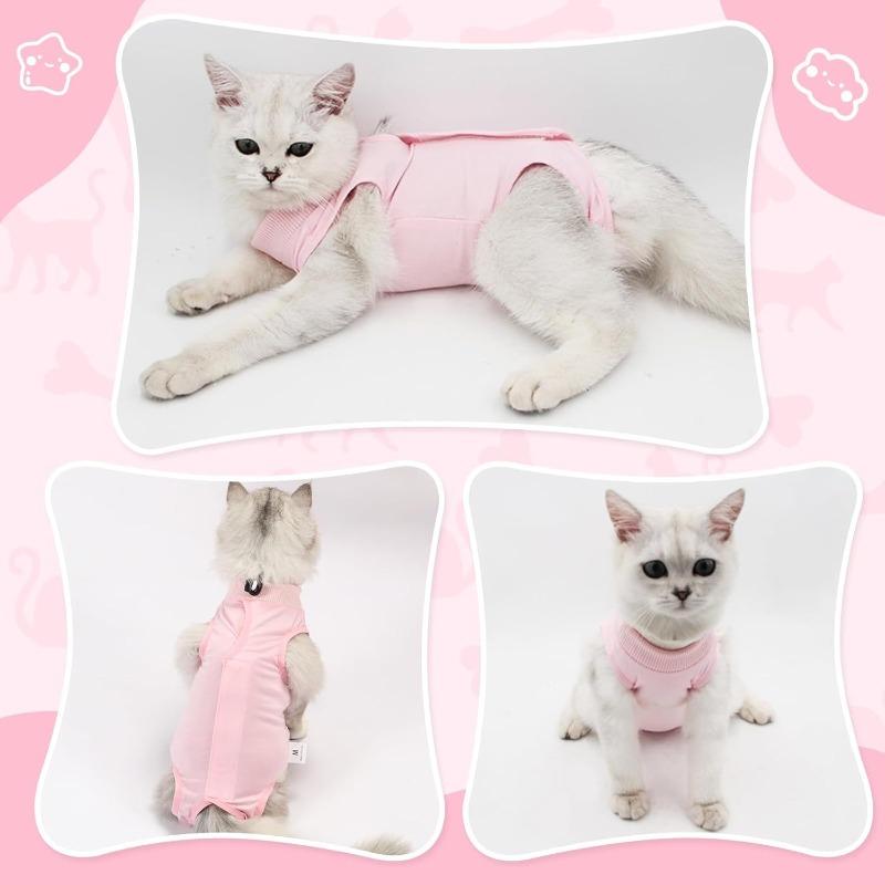 Cat Recovery Suit for Abdominal Wounds or Skin Diseases, Cat Onesie for Cats After Surgery Female Kitten Recovery Suit