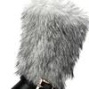 Winter Snow Boots Women's Mid Calf Platform Boots with Warm Fur 2024 Punk Style Leather Wedges Shoes