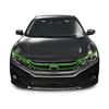 8pcs/set Car Front Upper Bumper Grille Sticker Molding Trim Decoration Fit For Honda Civic 2016 2017 2018   Matt Black