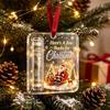 Creative Money Holder for Gifts Retro Christmas Cash Pendant, Tree Decoration, Transparent Acrylic Hanging Decor Holiday Ornament with Card