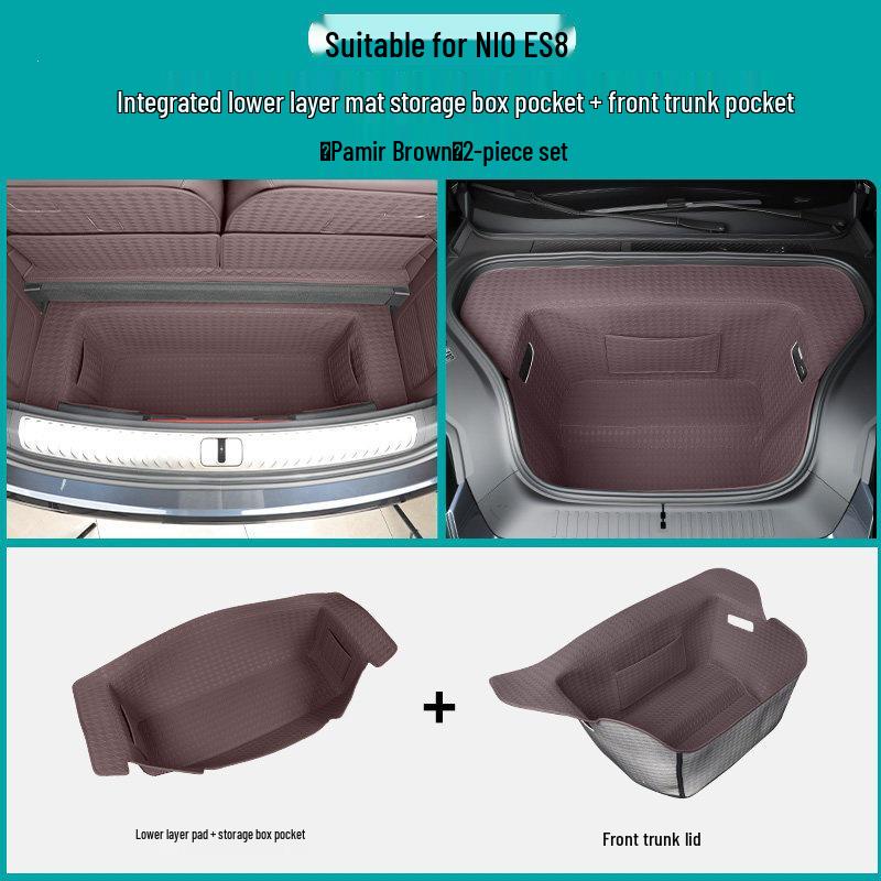 NIO ES8 Front & Rear Trunk Mat: Full-Coverage Leather Protection for 26 Models